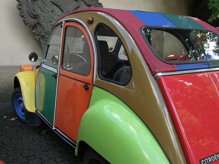 auto, citroën, duck, veteran, gasoline, wheels, tires, wheel car HD wallpaper