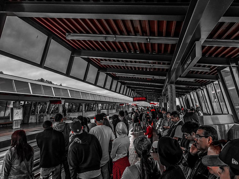 crowd of people in subway, people inside train, group of people HD wallpaper