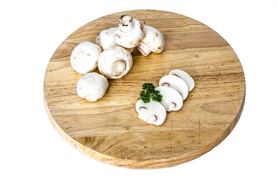 bunch of mushrooms, Champignon, White, Close-Up, vegetarian, meal