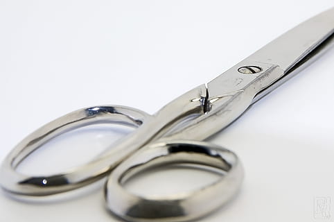 stainless steel scissor, scissors, sharp, cut, office, household scissors HD wallpaper