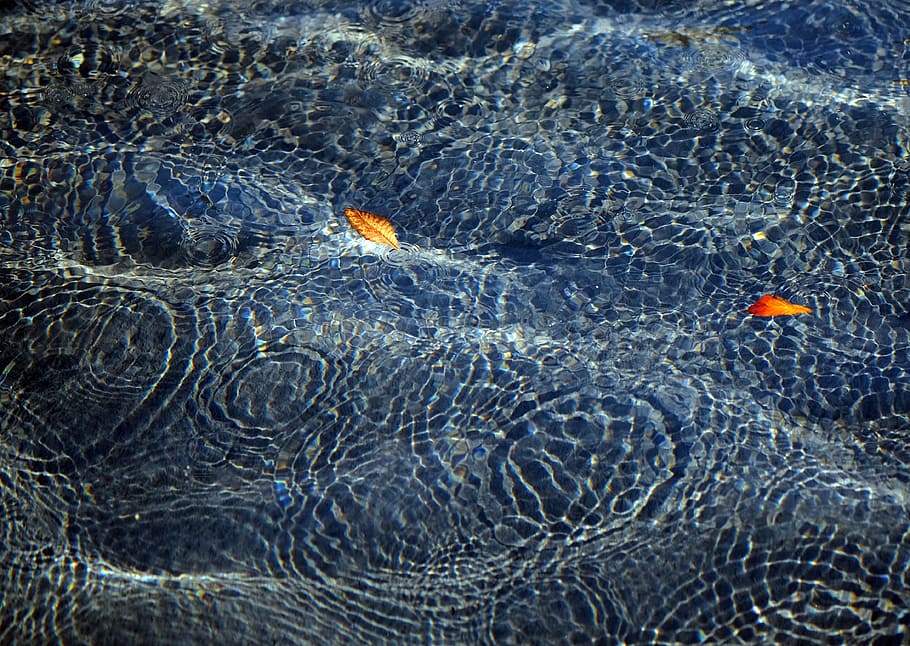 blue and orange glass panel, untitled, pool, raindrops, shot HD wallpaper