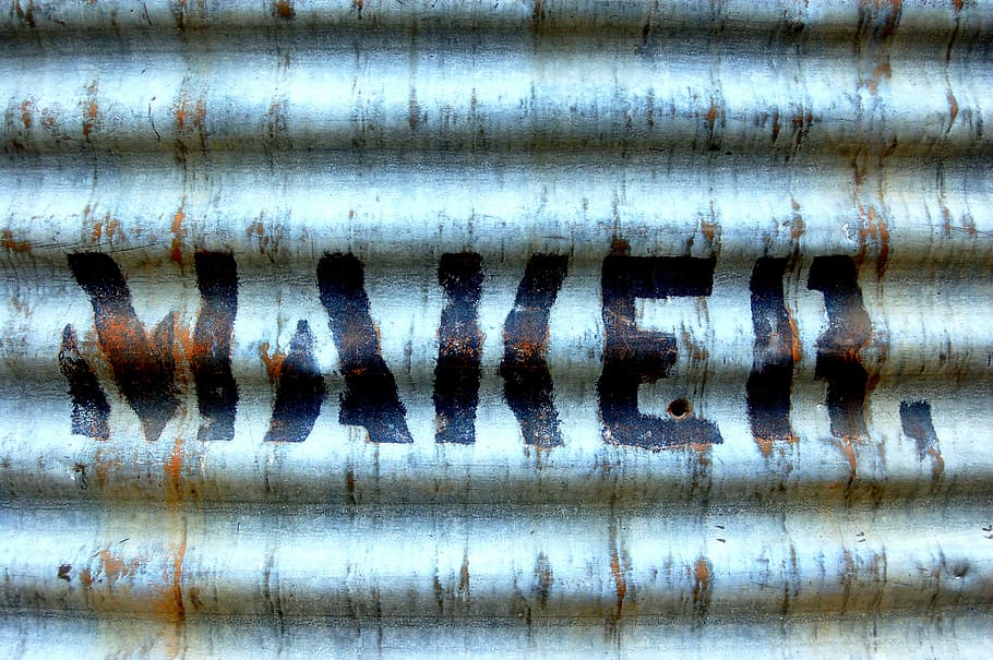 HD wallpaper: grey GI sheet with makeh text paint, maker-printed galvanized  iron sheet | Wallpaper Flare