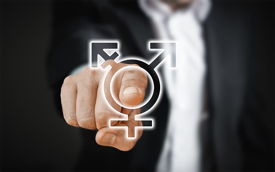 person pointing with gender sign, turn on, turn off, inter-sexuality, HD wallpaper