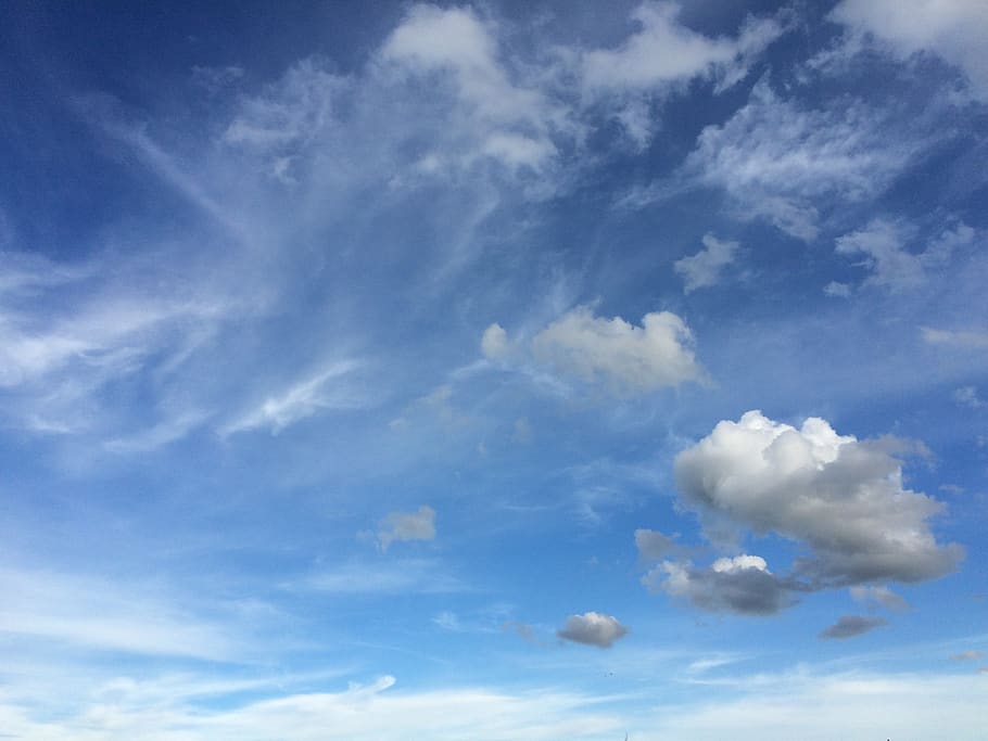sky, blue, clouds, cloud - sky, cloudscape, beauty in nature HD wallpaper