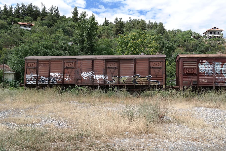 Train, Wagons, Old, Abandoned, rusty, rusted, railroad Track HD wallpaper