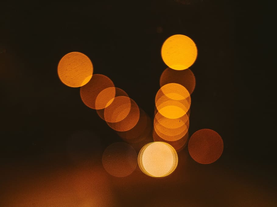 lights, blurry, abstract, night, dark, evening, illuminated HD wallpaper