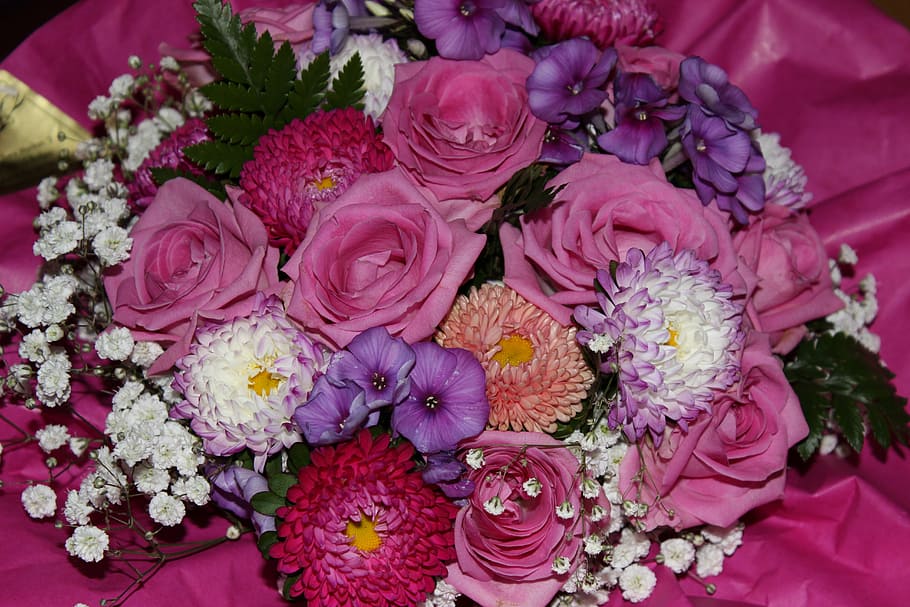 bouquet, pink, spring, nature, blossom, bloom, flowers, flowering plant HD wallpaper