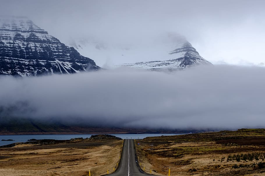 mountain, highland, cloudy, sky, summit, ridge, landscape, nature HD wallpaper