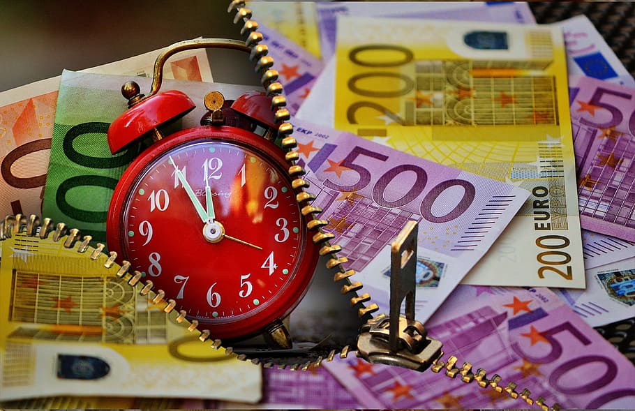 Hd Wallpaper Euro Banknote And Time Digital Wallpaper Time Is Money Currency Wallpaper Flare