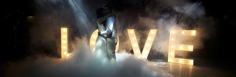 wedding, love, letters, smoke - physical structure, one person HD wallpaper