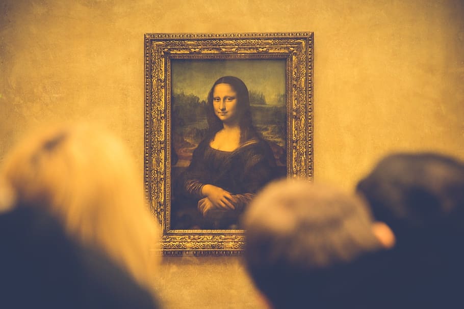 Mona Lisa painting by Leonardo da Vinci, art, artist, portrait