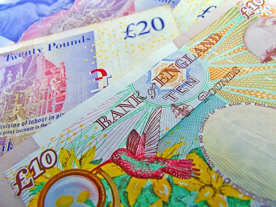 10 British pound banknote, currency, notes, sterling, money, finance, HD wallpaper