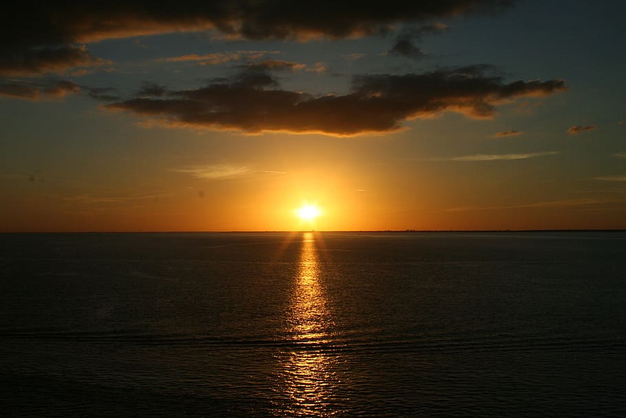 sunset, nature, horizon, sunlight, outdoor, sunshine, travel HD wallpaper
