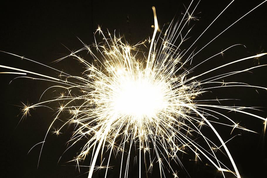 spark, christmas, feast, light, cheerfulness, celebrate, night HD wallpaper