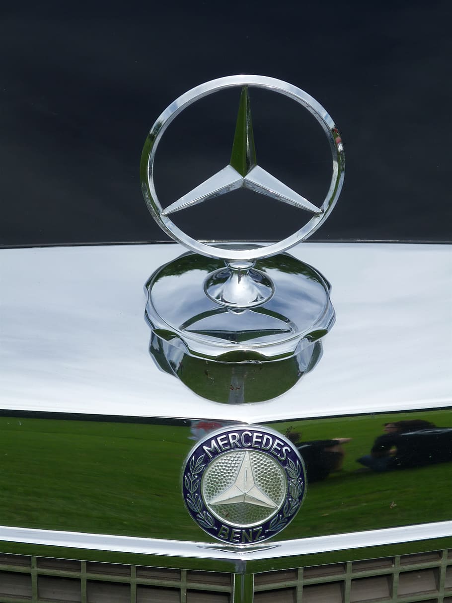 mercedes, star, auto, oldtimer, black, mercedes star, car brand HD wallpaper