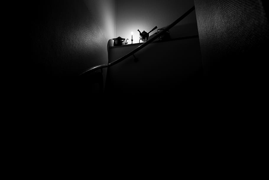 Background, Texture, Backdrop, Candle, dark, b w, black, white HD wallpaper