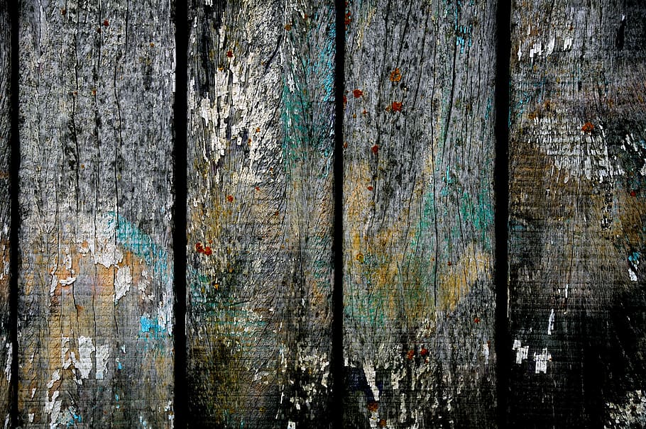 background, gray, green, and blue abstract artwork, wood, painted HD wallpaper