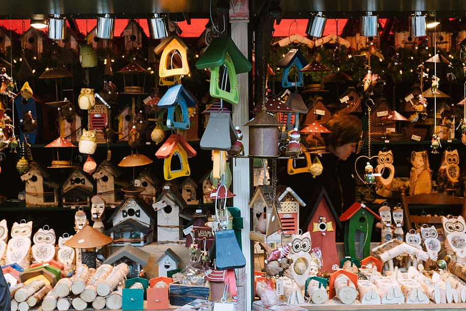 Stuff on the Christmas Market, objects, souvenir, cultures, store HD wallpaper