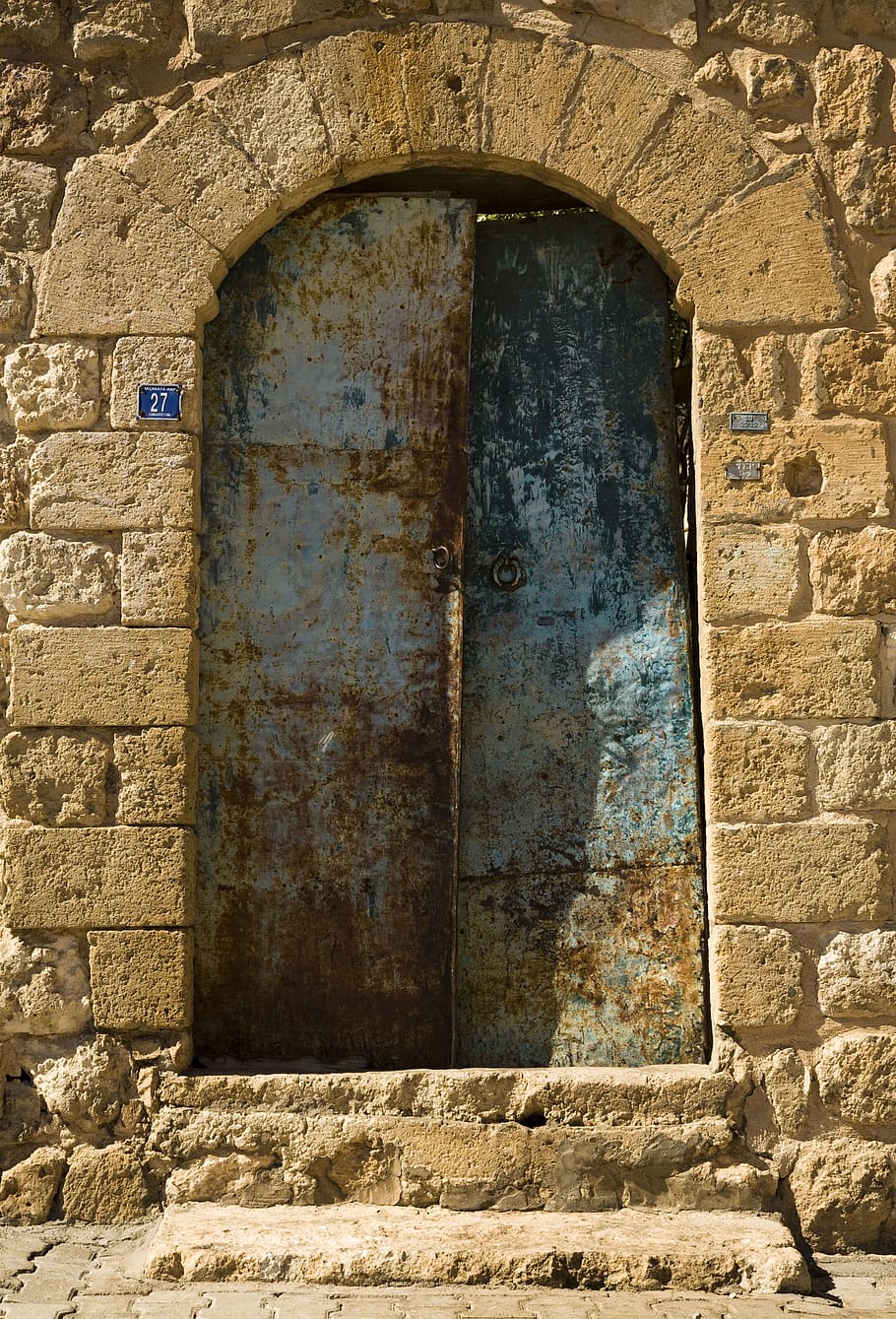 mardin, turkey, midyat, architecture, city, door, wall, stone, HD wallpaper