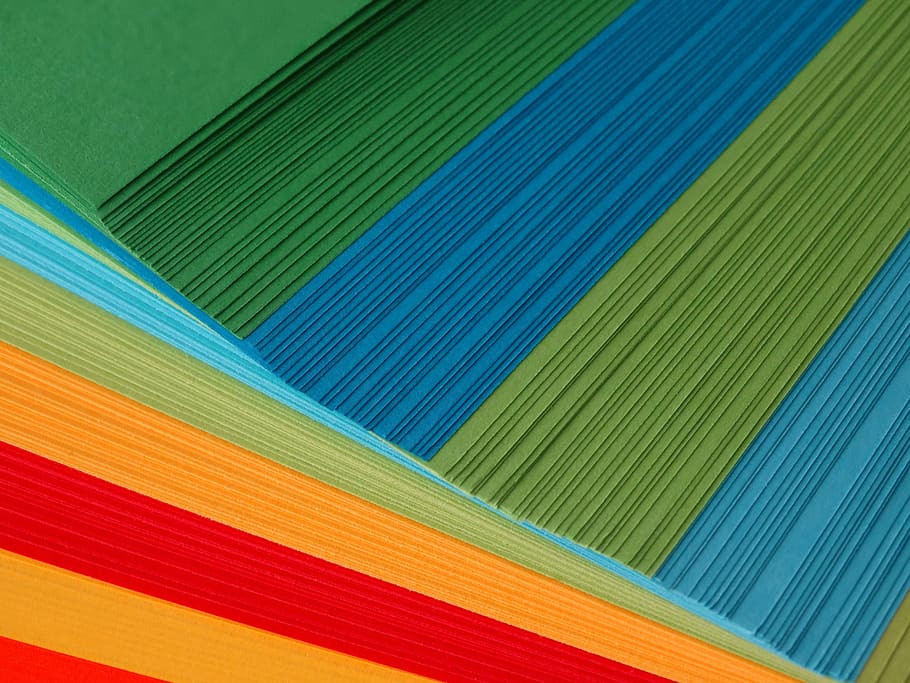 Paper, Stack, Colored, paper stack, colored paper, colorful HD wallpaper