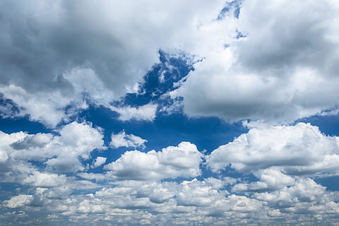 photo of white clouds at daytime, sky, blue, weather, summer HD wallpaper