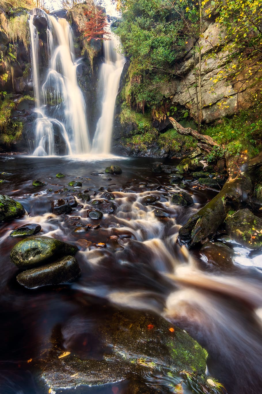 valley of desolation, waterfall, yorkshire, bolton abbey, wharfedale