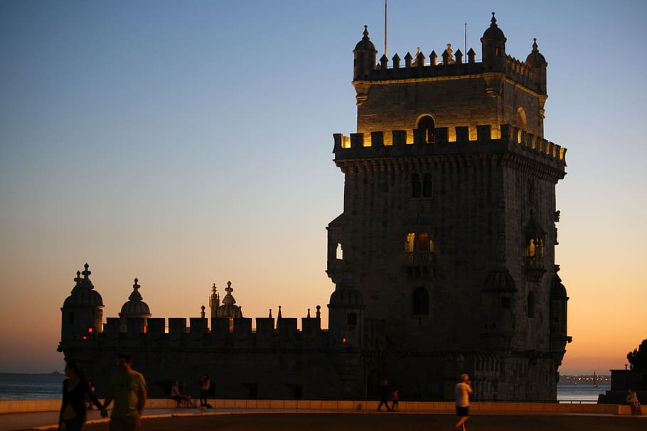 belém tower, lisbon, portugal, building exterior, architecture, HD wallpaper