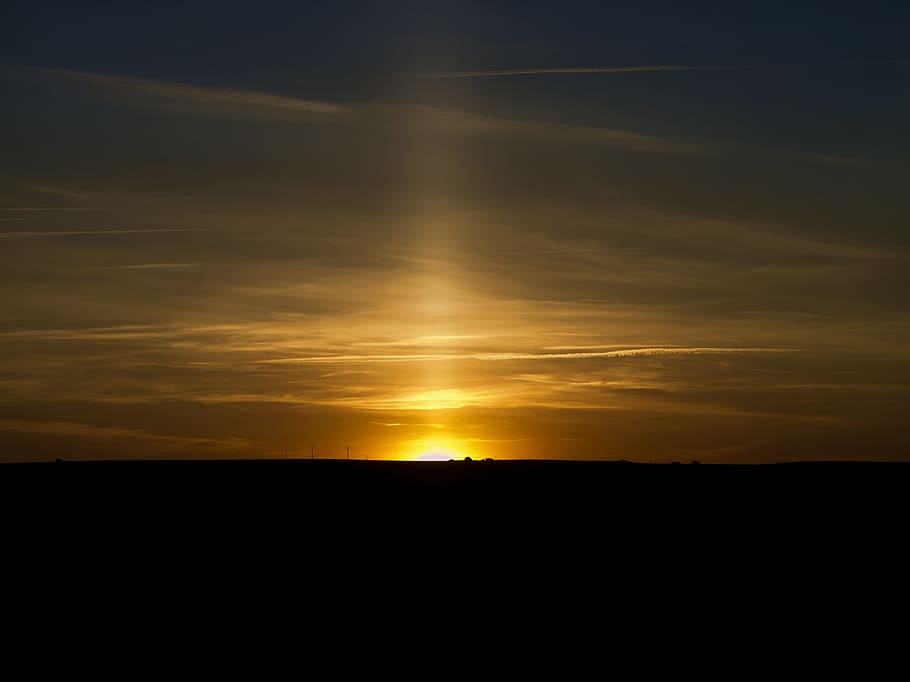 sun, sunset, nature, sky, dawn, silhouette, beauty in nature HD wallpaper