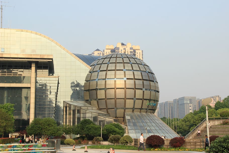 hangzhou, building, square, architecture, built structure, building exterior HD wallpaper