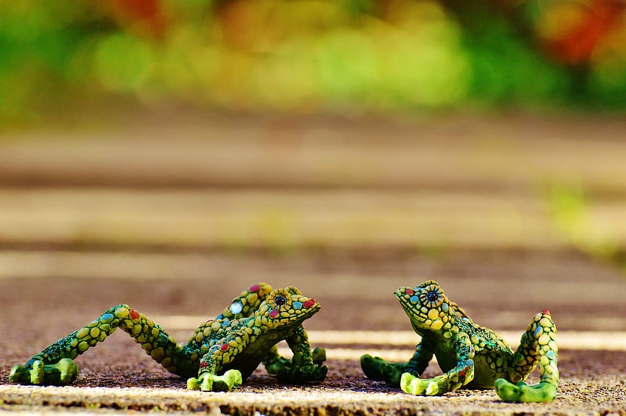 frogs, abstract, mosaic, funny, animal, figure, multi Colored HD wallpaper