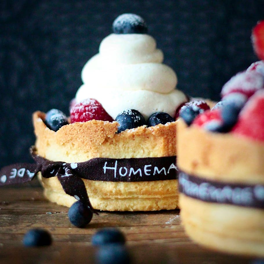 pie, berry, cream, food and drink, sweet food, indulgence, dessert HD wallpaper