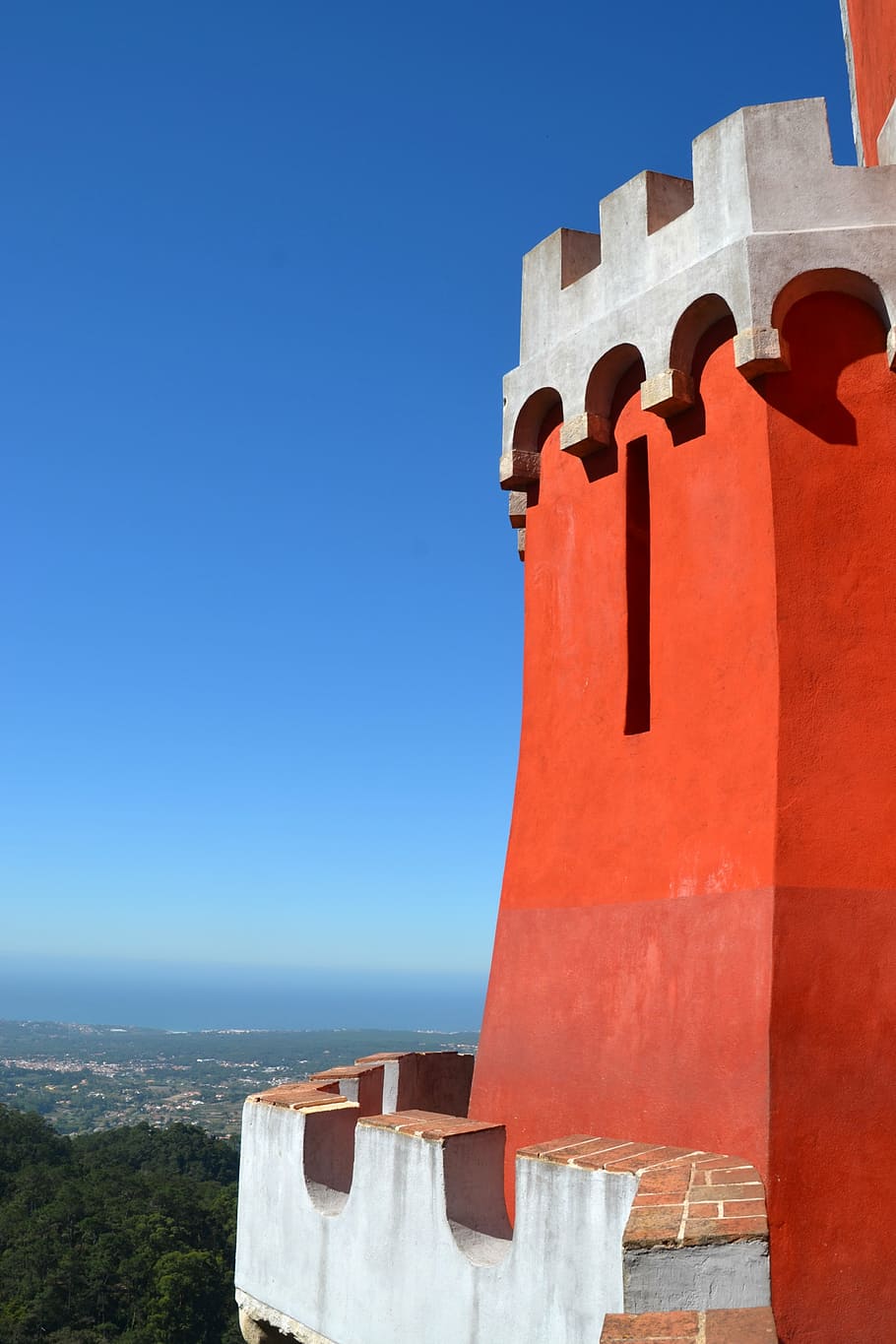 tower, red, red tower, castle, building, masonry, architecture HD wallpaper