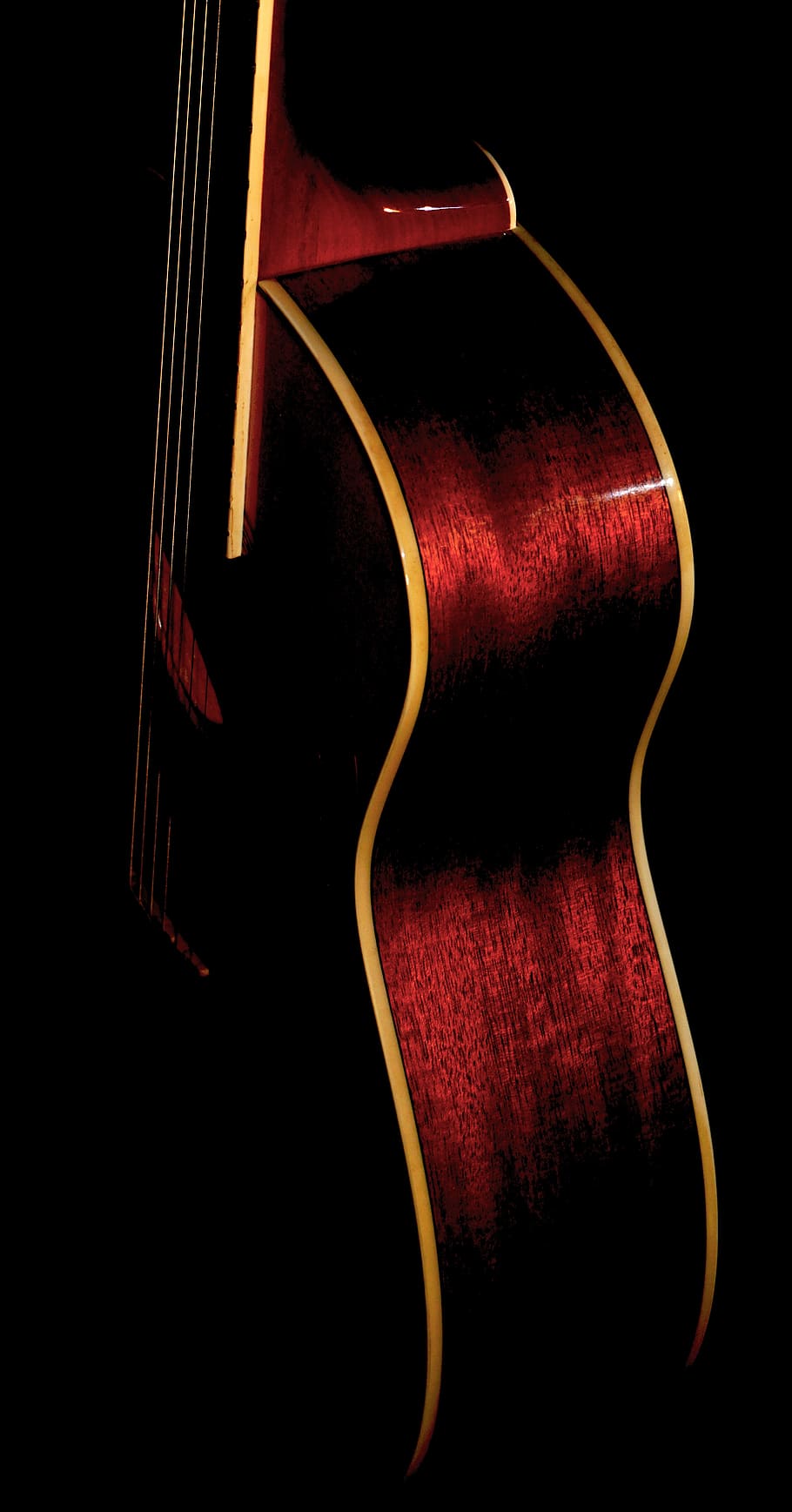 background, guitar, indoors, black background, musical instrument HD wallpaper