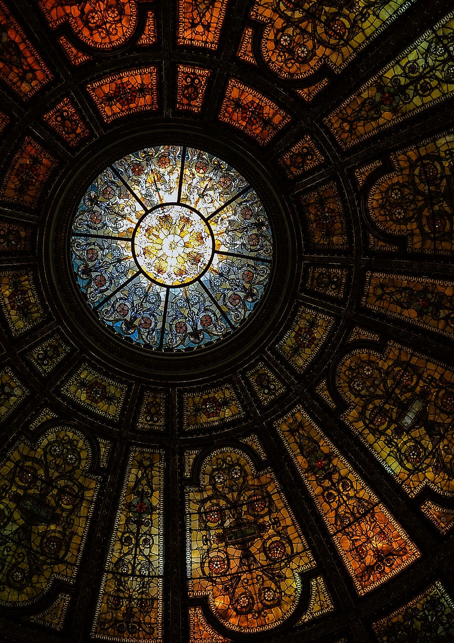 cathedral, background, stained, place of worship, architecture HD wallpaper