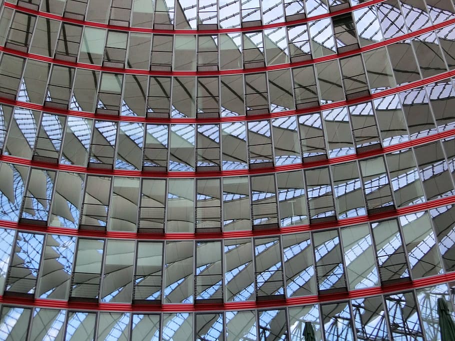 berlin, window, mirror glass, facade, mirroring, building, skyscraper HD wallpaper