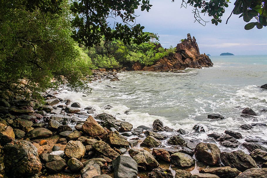 Landscape Photography of Sea Shore, background, beach, beautiful HD wallpaper