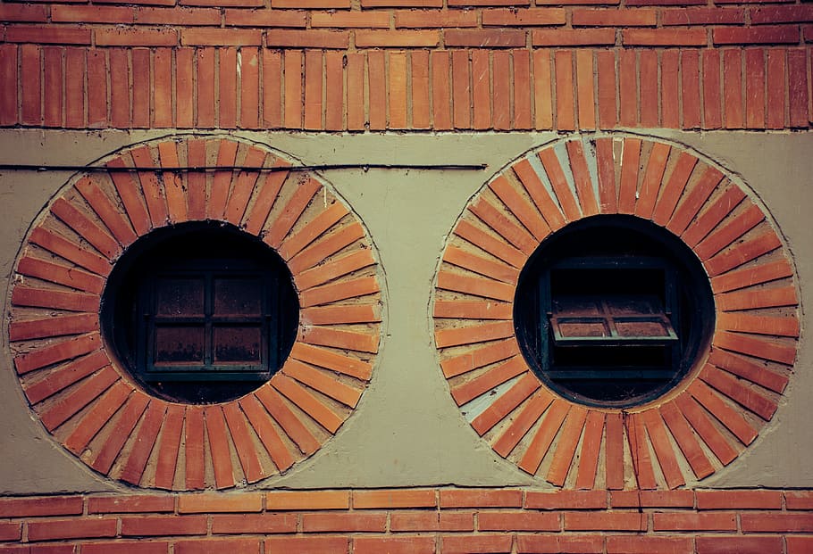 architecture, wall, old, brick, view, round, texture, cement HD wallpaper