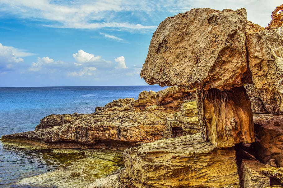 Formation, Rugged, Coast, cliff, rocky, erosion, landscape HD wallpaper