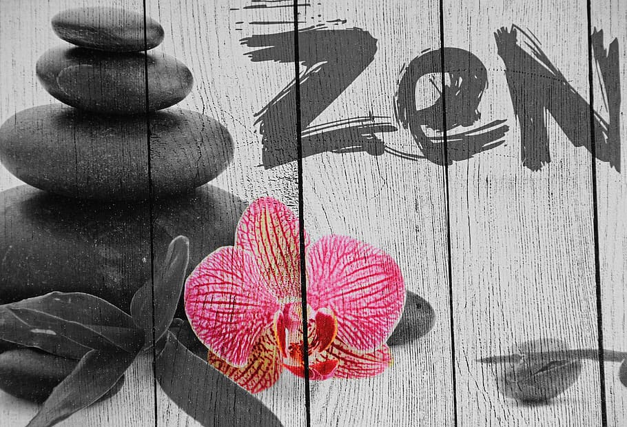 zen, table, drawing, wood - material, no people, art and craft HD wallpaper