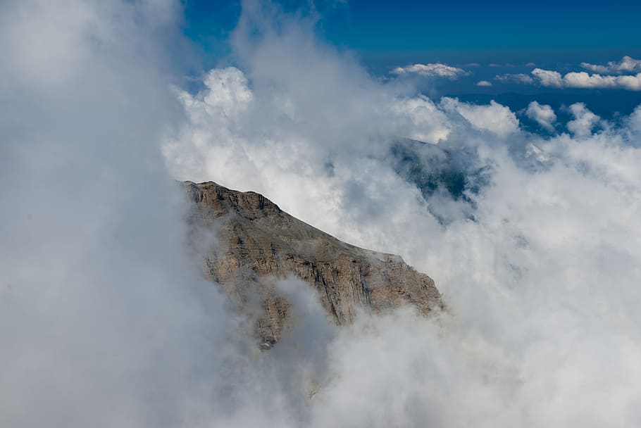 here, mountain, olympus, cloud - sky, beauty in nature, scenics - nature HD wallpaper