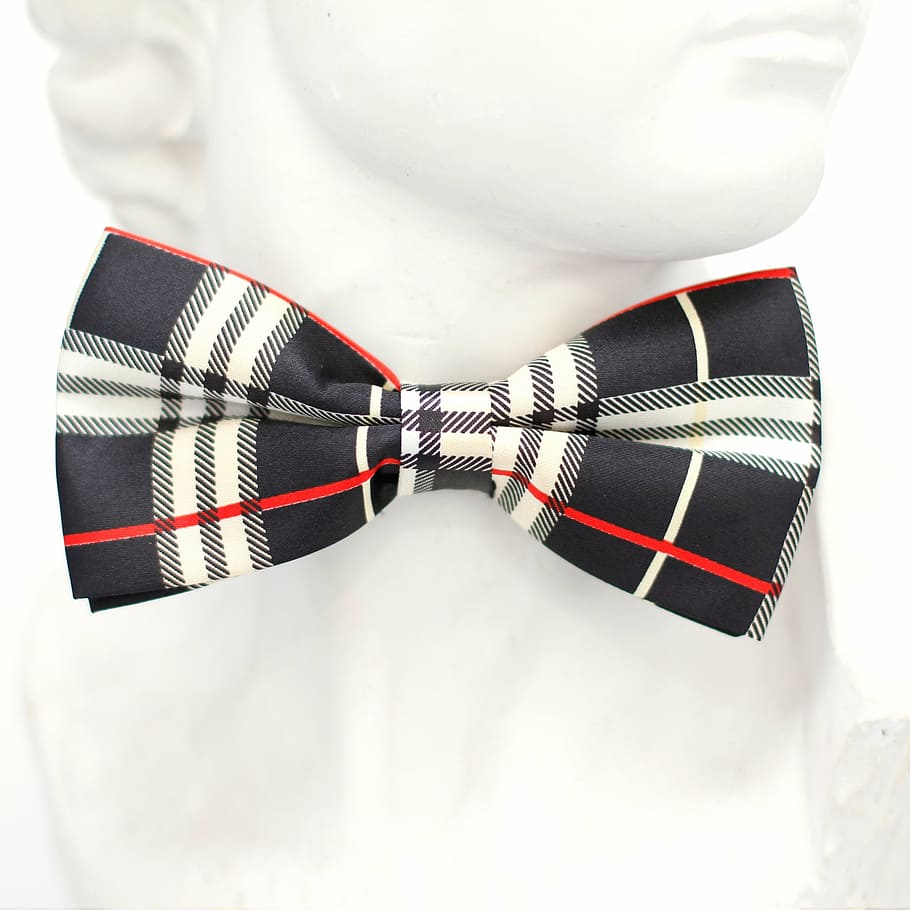 red, black, white, checkered, fly, tie, loop, fashion, man HD wallpaper