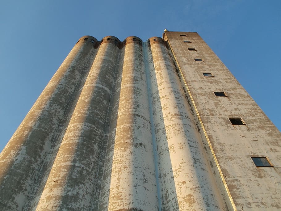 silo, storage, osthafen, saarbrucken, industry, factory, agriculture, HD wallpaper