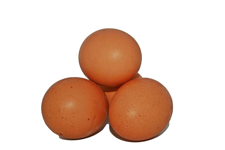 three brown chicken eggs, easter, paint, easter eggs, colorful HD wallpaper