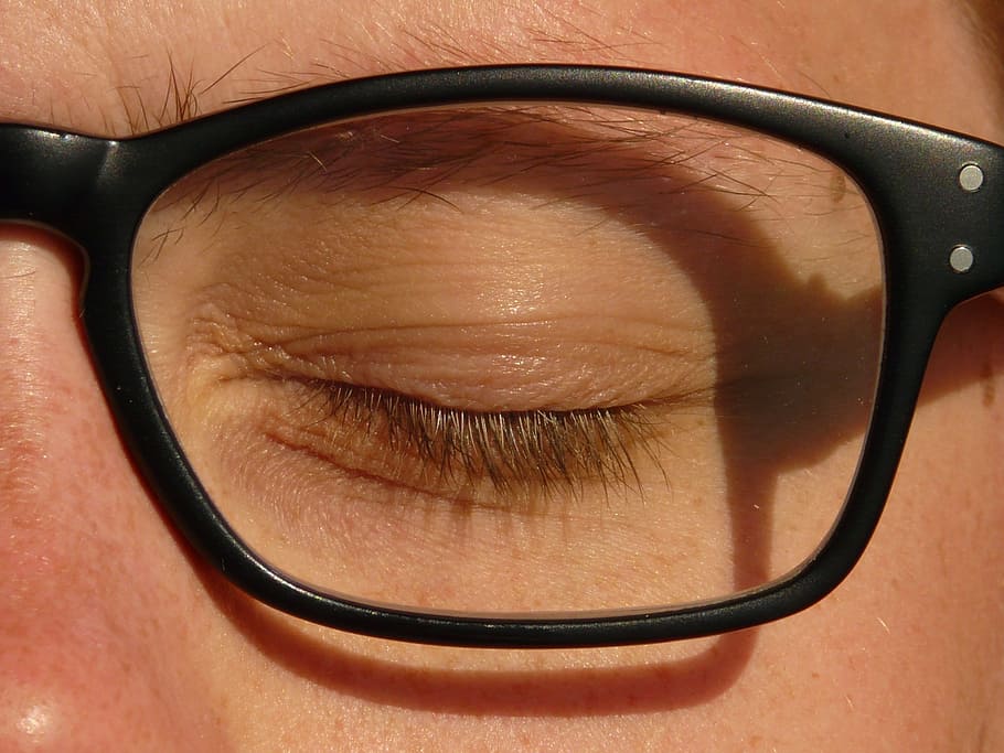 person wearing black framed eye glasses, skin, face, sleep HD wallpaper