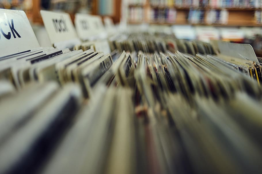 closeup photo of labeled pack displaying on rack, untitled, Records, HD wallpaper