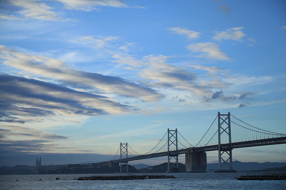 sunset, bridge, sky, water, cloud - sky, connection, bridge - man made structure HD wallpaper