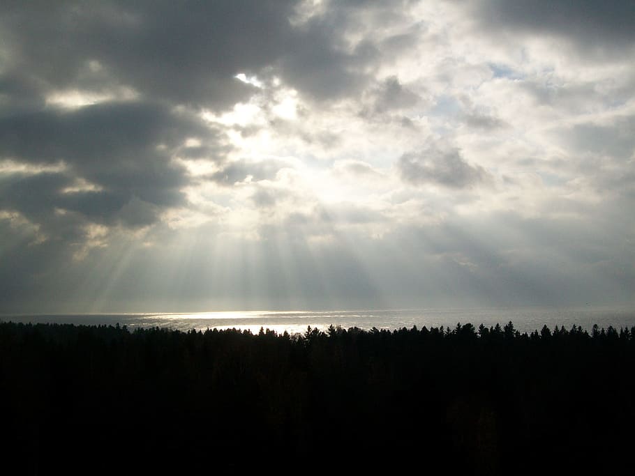 Landscape, Sun, sky, nature, scenics, tranquility, tranquil scene HD wallpaper