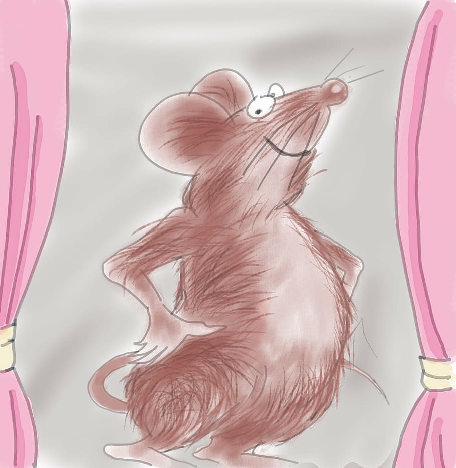 HD wallpaper: brown mouse painting, rat, cartoon, pink color, human body  part | Wallpaper Flare