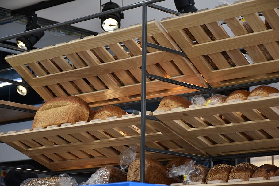 bread, bakery, broodrek, basket, container, wood - material HD wallpaper