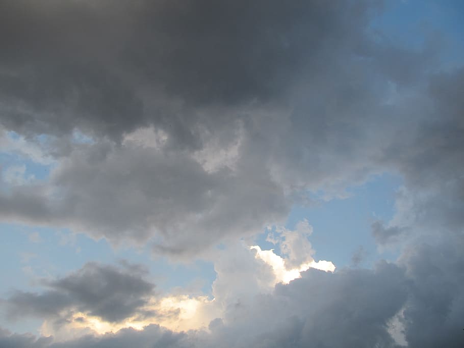 Sky, Clouds, Light, Grey, blue, cloud - sky, weather, nature HD wallpaper